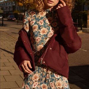 Topshop Peony Blush Tie Sleeve Mini Dress